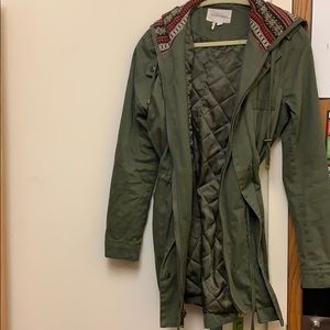 BCBGeneration army green parka with hood